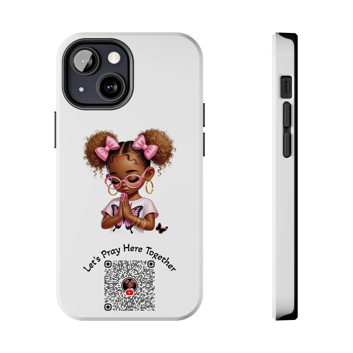 Cute Inspirational Phone Case, Tough Phone Cases, Personalized Gift, Butterfly Design, Kids & Teens, Empowerment Gifts