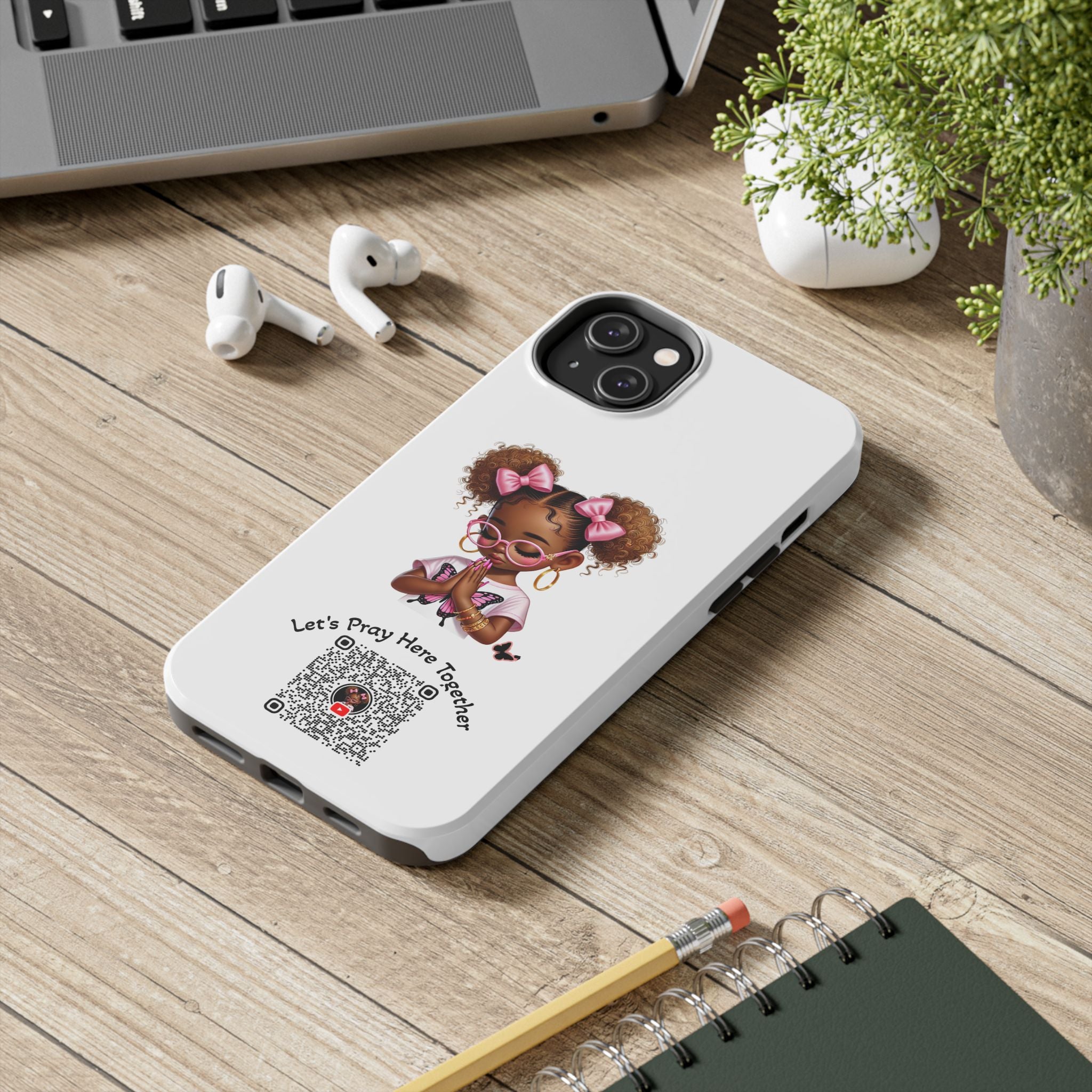 Cute Inspirational Phone Case, Tough Phone Cases, Personalized Gift, Butterfly Design, Kids & Teens, Empowerment Gifts