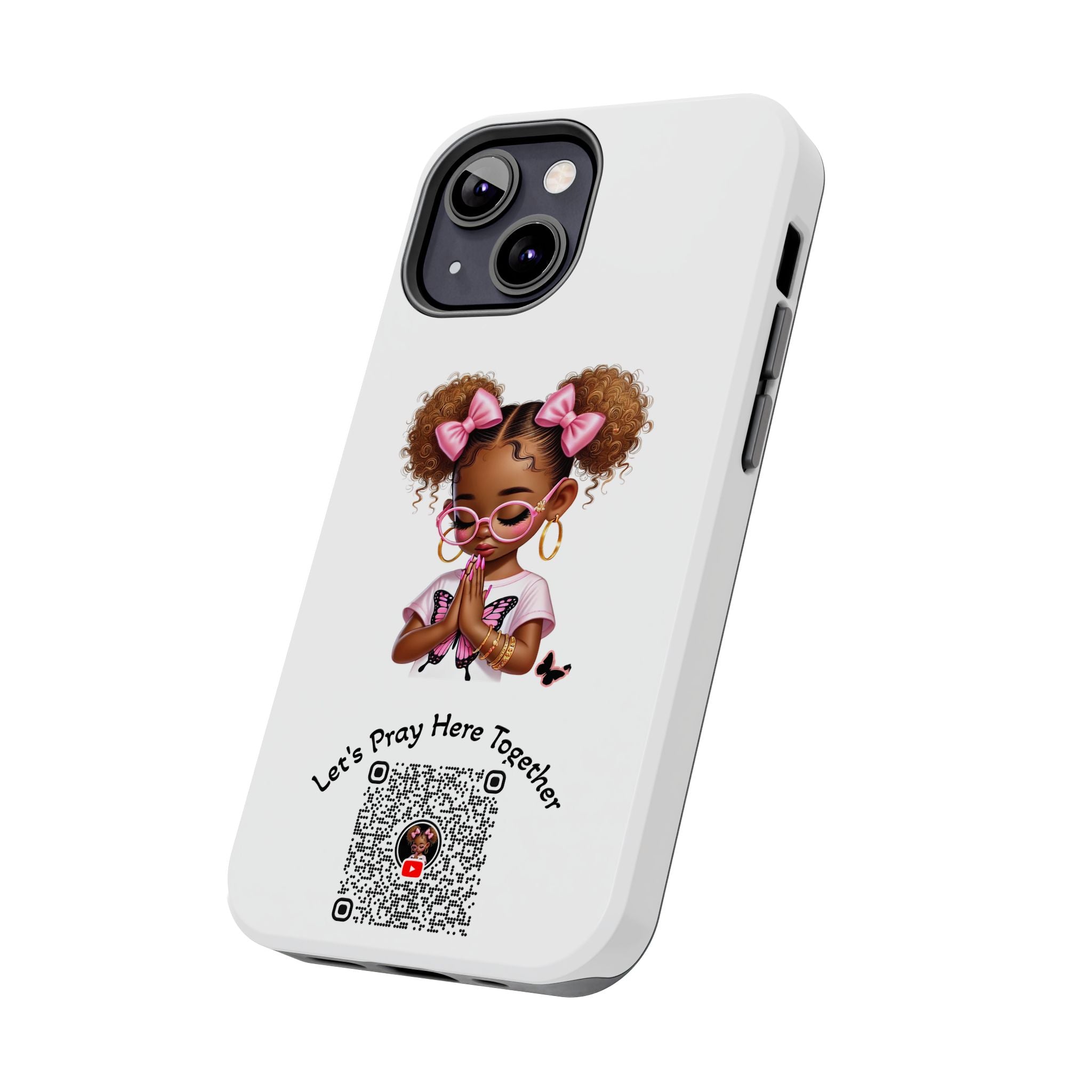 Cute Inspirational Phone Case, Tough Phone Cases, Personalized Gift, Butterfly Design, Kids & Teens, Empowerment Gifts