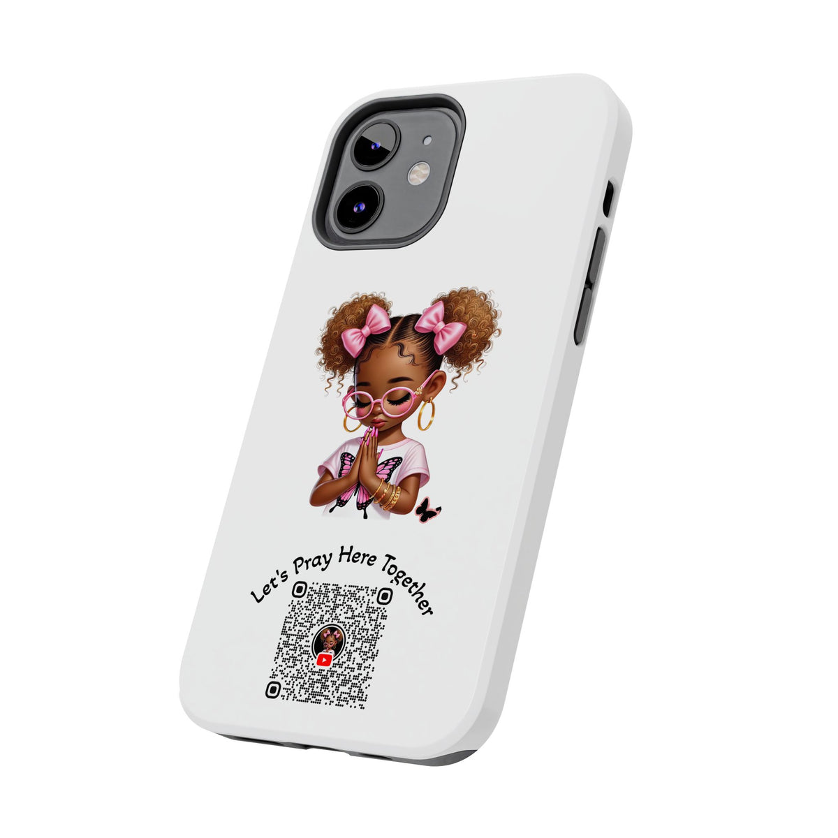 Cute Inspirational Phone Case, Tough Phone Cases, Personalized Gift, Butterfly Design, Kids & Teens, Empowerment Gifts