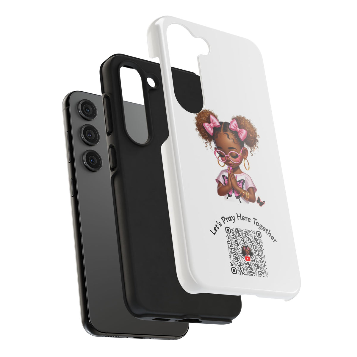 Cute Inspirational Phone Case, Tough Phone Cases, Personalized Gift, Butterfly Design, Kids & Teens, Empowerment Gifts