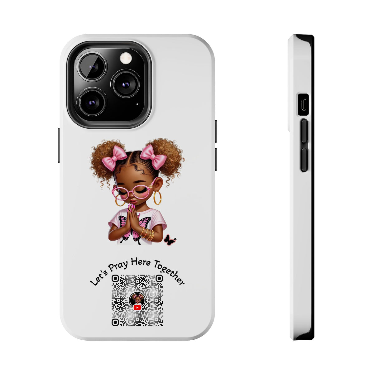 Cute Inspirational Phone Case, Tough Phone Cases, Personalized Gift, Butterfly Design, Kids & Teens, Empowerment Gifts