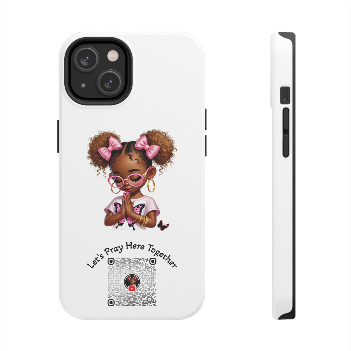 Cute Inspirational Phone Case, Tough Phone Cases, Personalized Gift, Butterfly Design, Kids & Teens, Empowerment Gifts