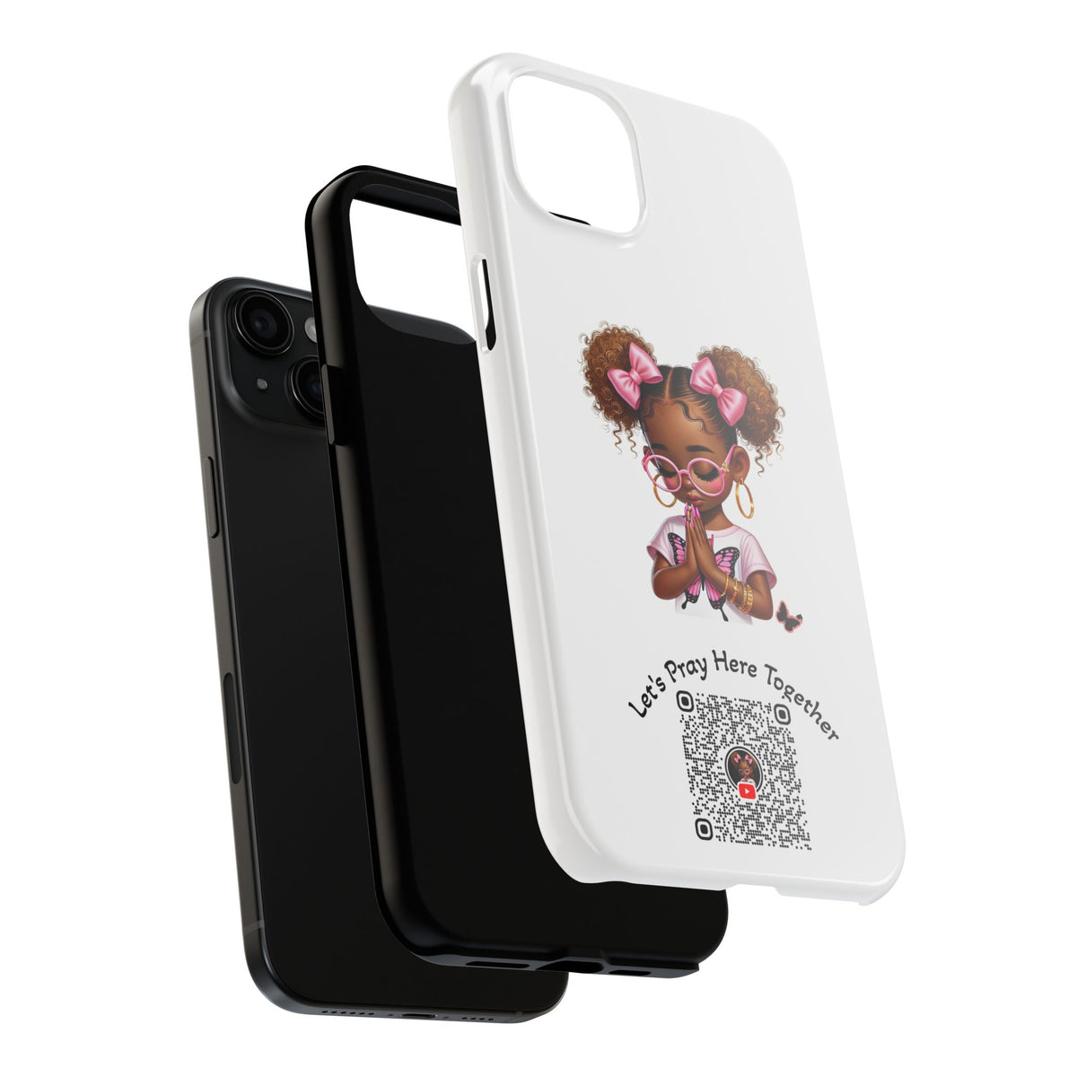 Cute Inspirational Phone Case, Tough Phone Cases, Personalized Gift, Butterfly Design, Kids & Teens, Empowerment Gifts