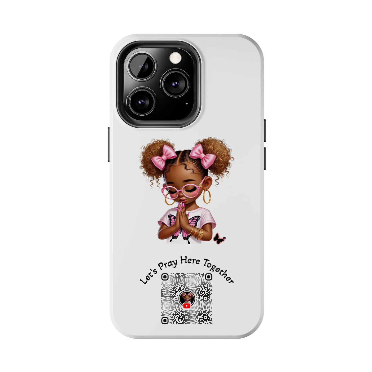 Cute Inspirational Phone Case, Tough Phone Cases, Personalized Gift, Butterfly Design, Kids & Teens, Empowerment Gifts