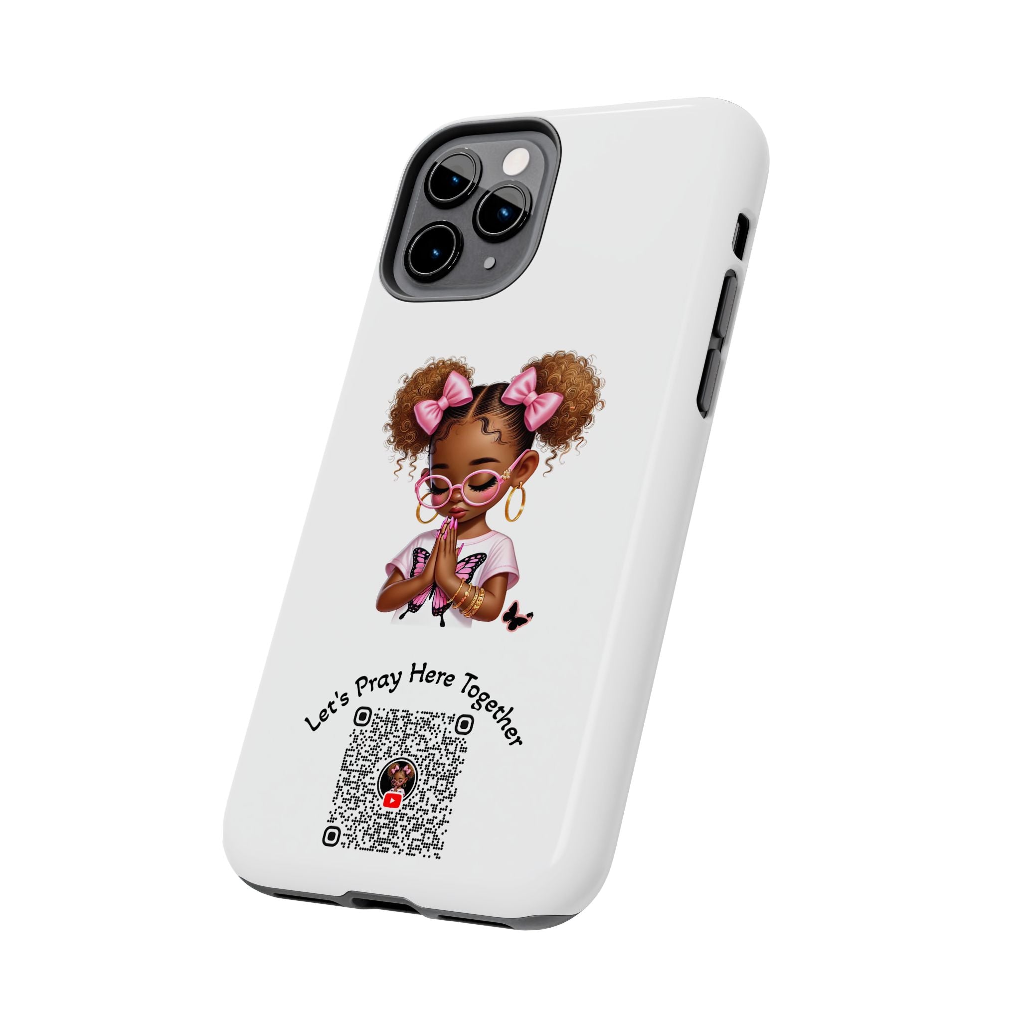Cute Inspirational Phone Case, Tough Phone Cases, Personalized Gift, Butterfly Design, Kids & Teens, Empowerment Gifts