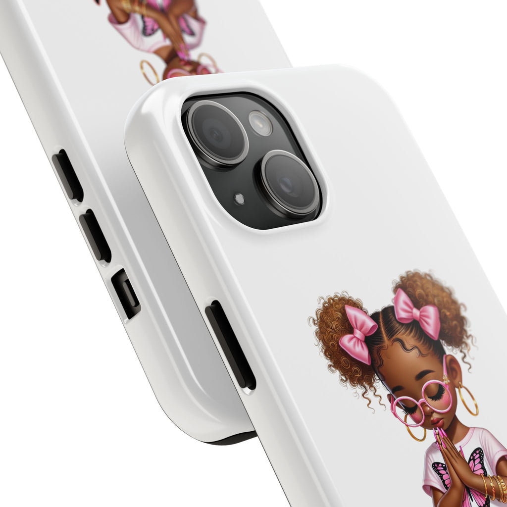 Cute Inspirational Phone Case, Tough Phone Cases, Personalized Gift, Butterfly Design, Kids & Teens, Empowerment Gifts