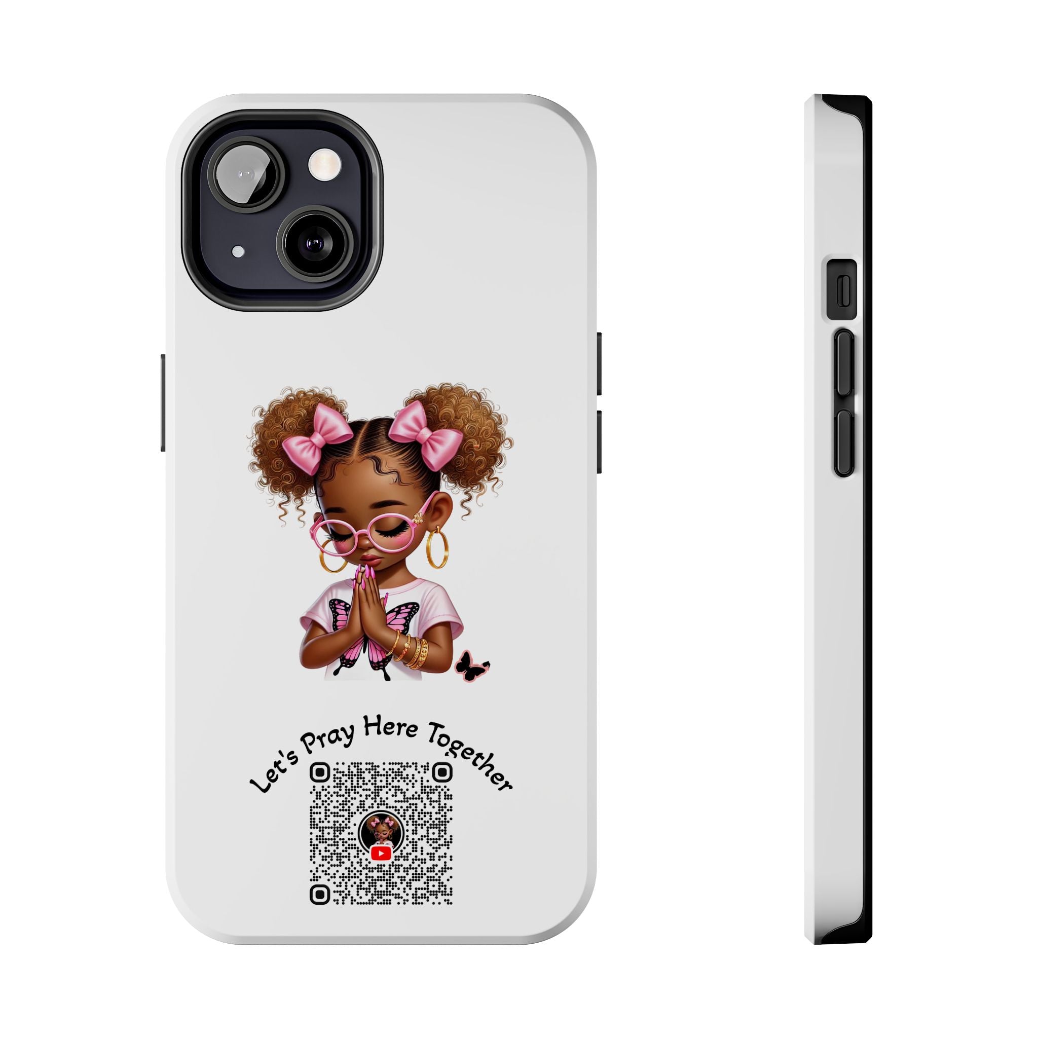 Cute Inspirational Phone Case, Tough Phone Cases, Personalized Gift, Butterfly Design, Kids & Teens, Empowerment Gifts