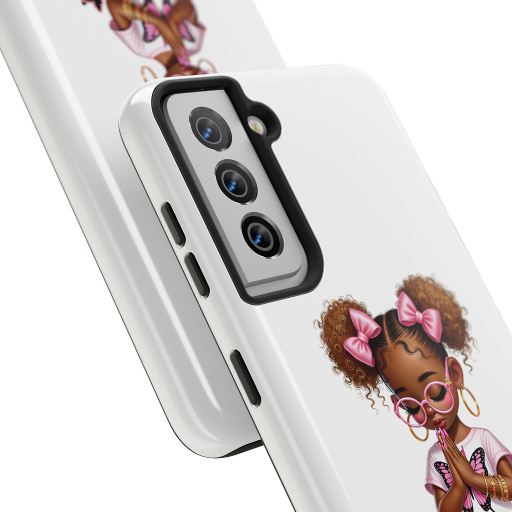 Cute Inspirational Phone Case, Tough Phone Cases, Personalized Gift, Butterfly Design, Kids & Teens, Empowerment Gifts