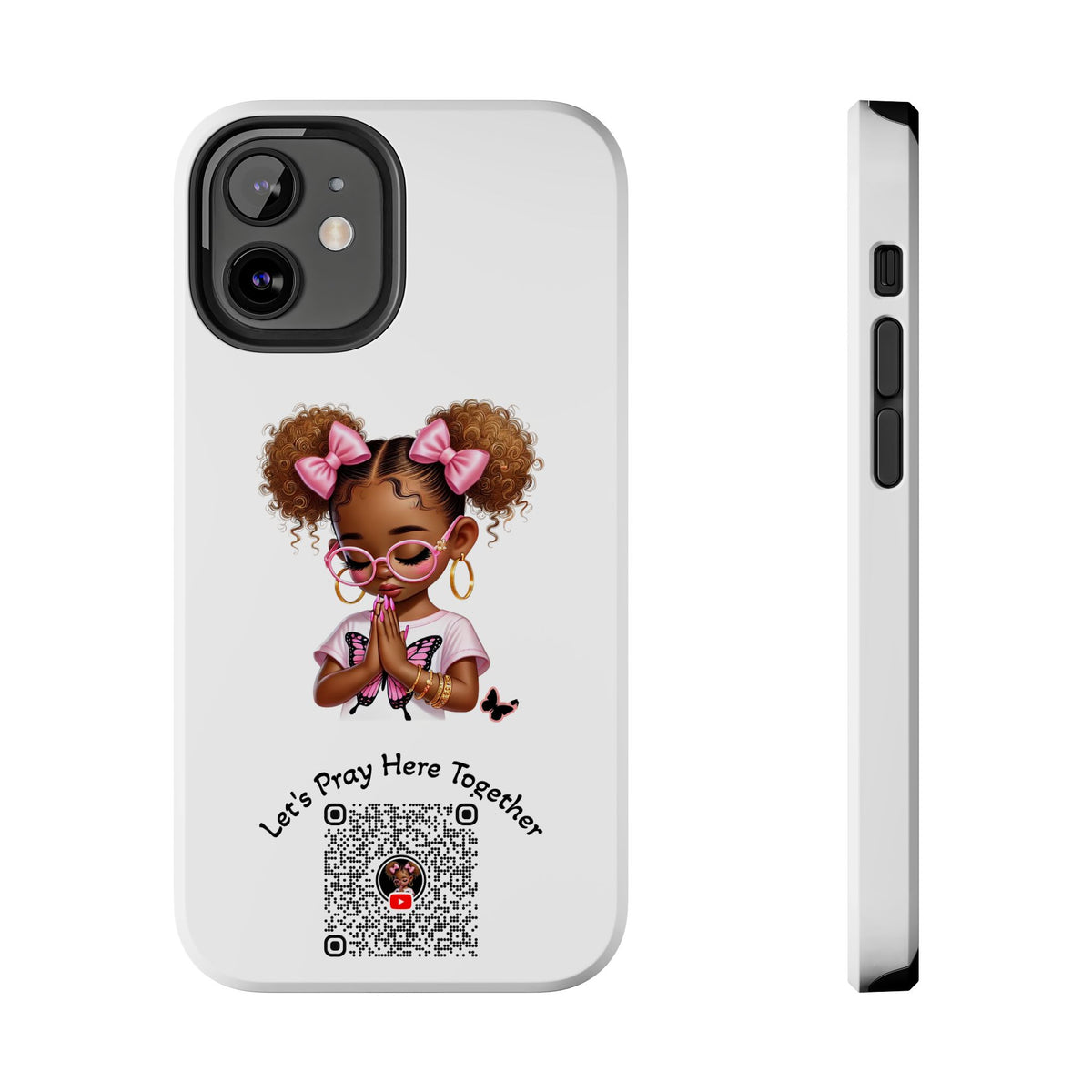 Cute Inspirational Phone Case, Tough Phone Cases, Personalized Gift, Butterfly Design, Kids & Teens, Empowerment Gifts