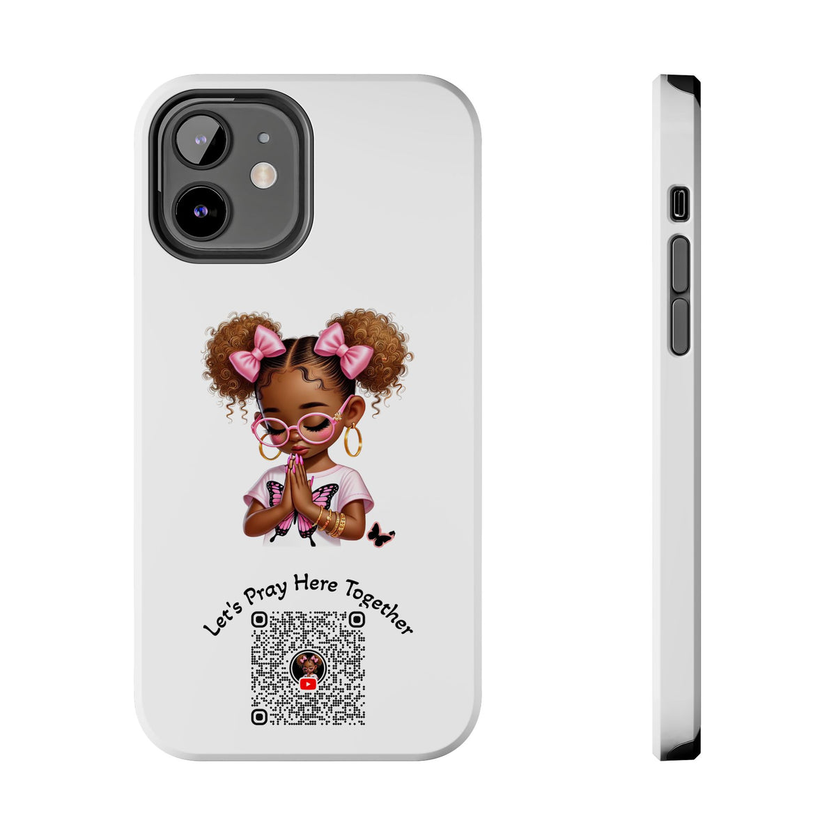 Cute Inspirational Phone Case, Tough Phone Cases, Personalized Gift, Butterfly Design, Kids & Teens, Empowerment Gifts