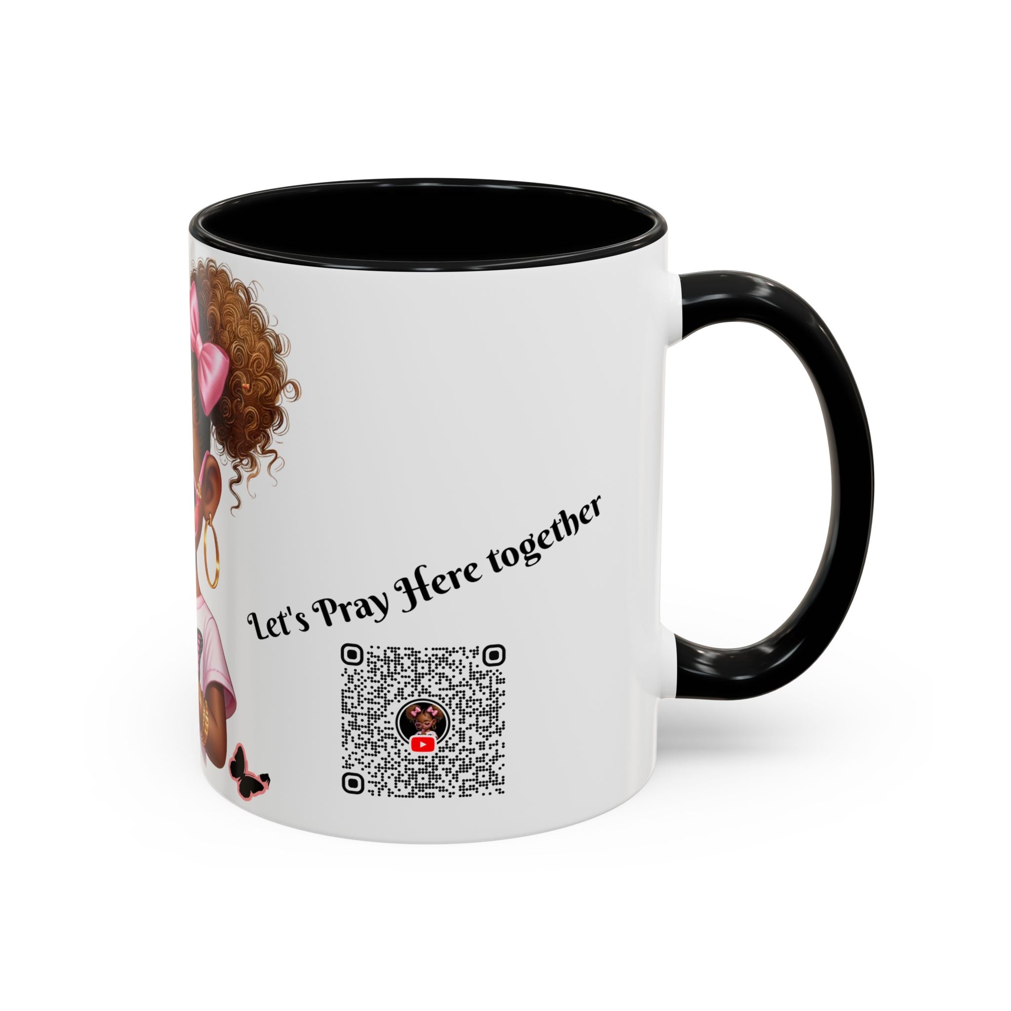 Empowering Accent Coffee Mug, Black Handle Mug, Inspirational Gift for Moms, Motivational Mug for Her, Birthday & Friendship Gift