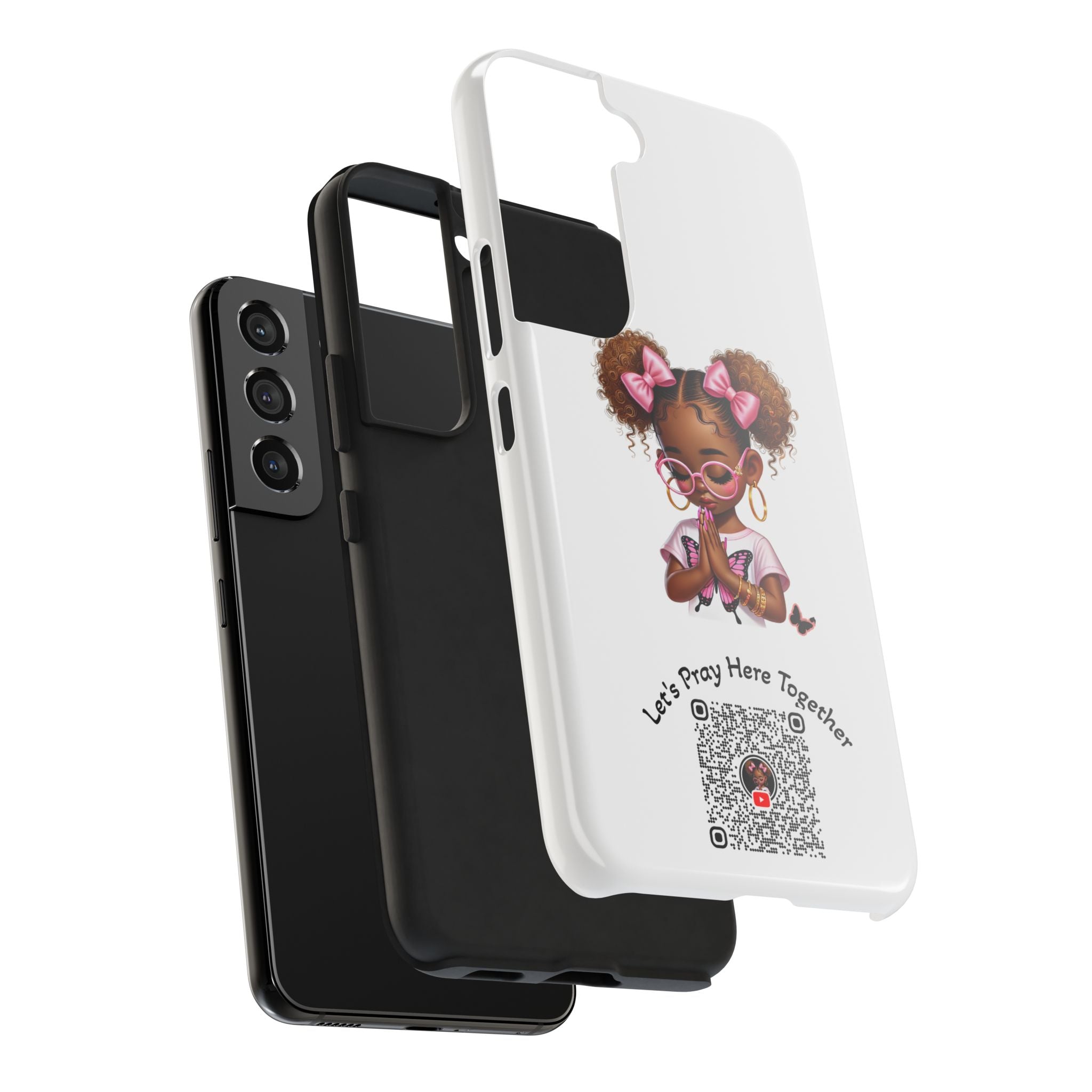 Cute Inspirational Phone Case, Tough Phone Cases, Personalized Gift, Butterfly Design, Kids & Teens, Empowerment Gifts