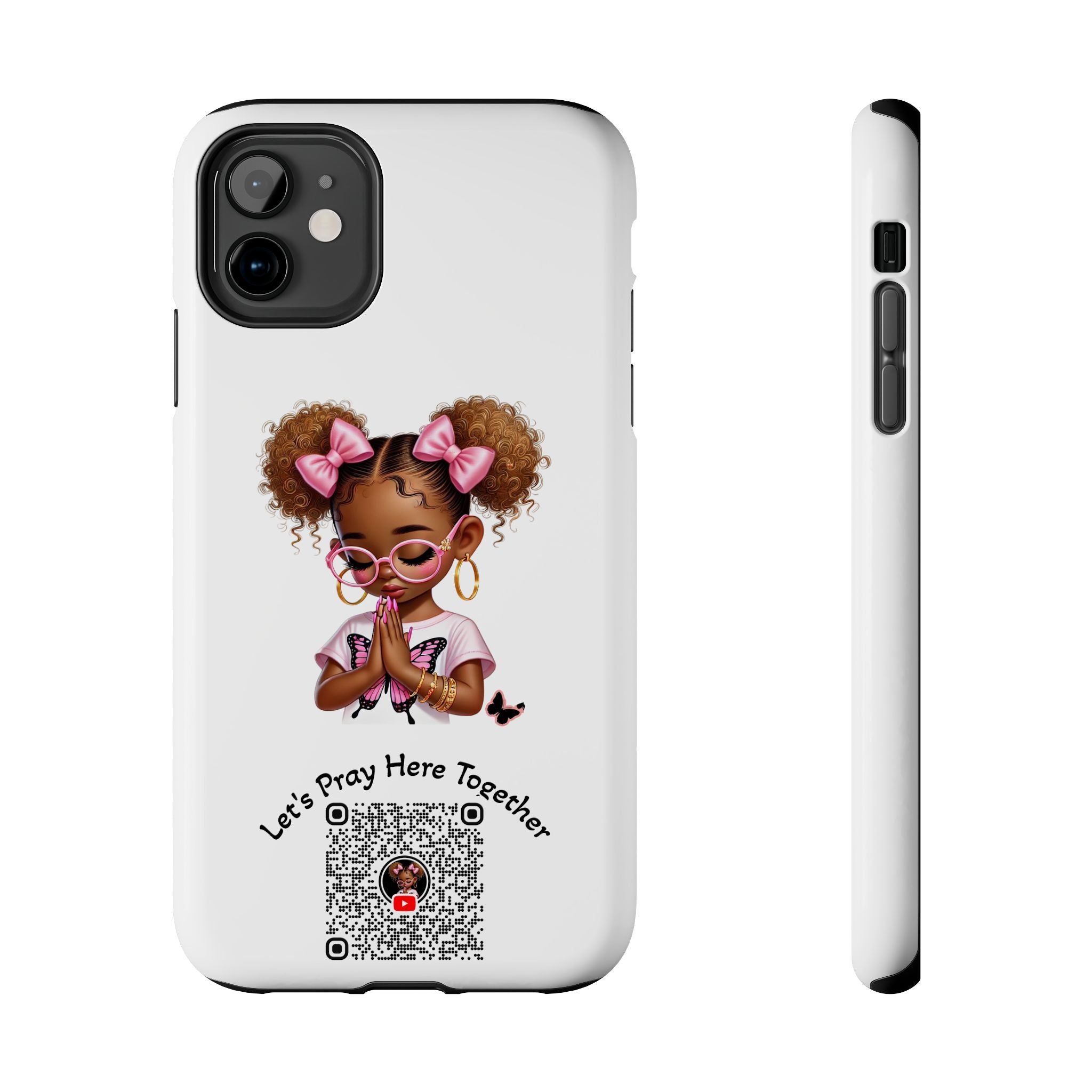 Cute Inspirational Phone Case, Tough Phone Cases, Personalized Gift, Butterfly Design, Kids & Teens, Empowerment Gifts