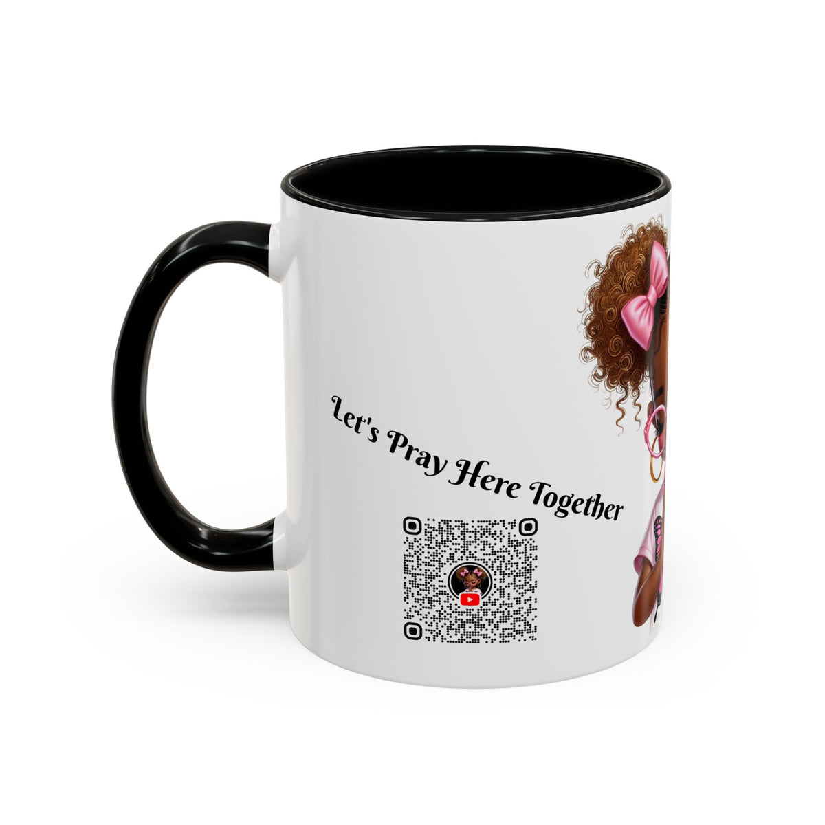 Empowering Accent Coffee Mug, Black Handle Mug, Inspirational Gift for Moms, Motivational Mug for Her, Birthday & Friendship Gift