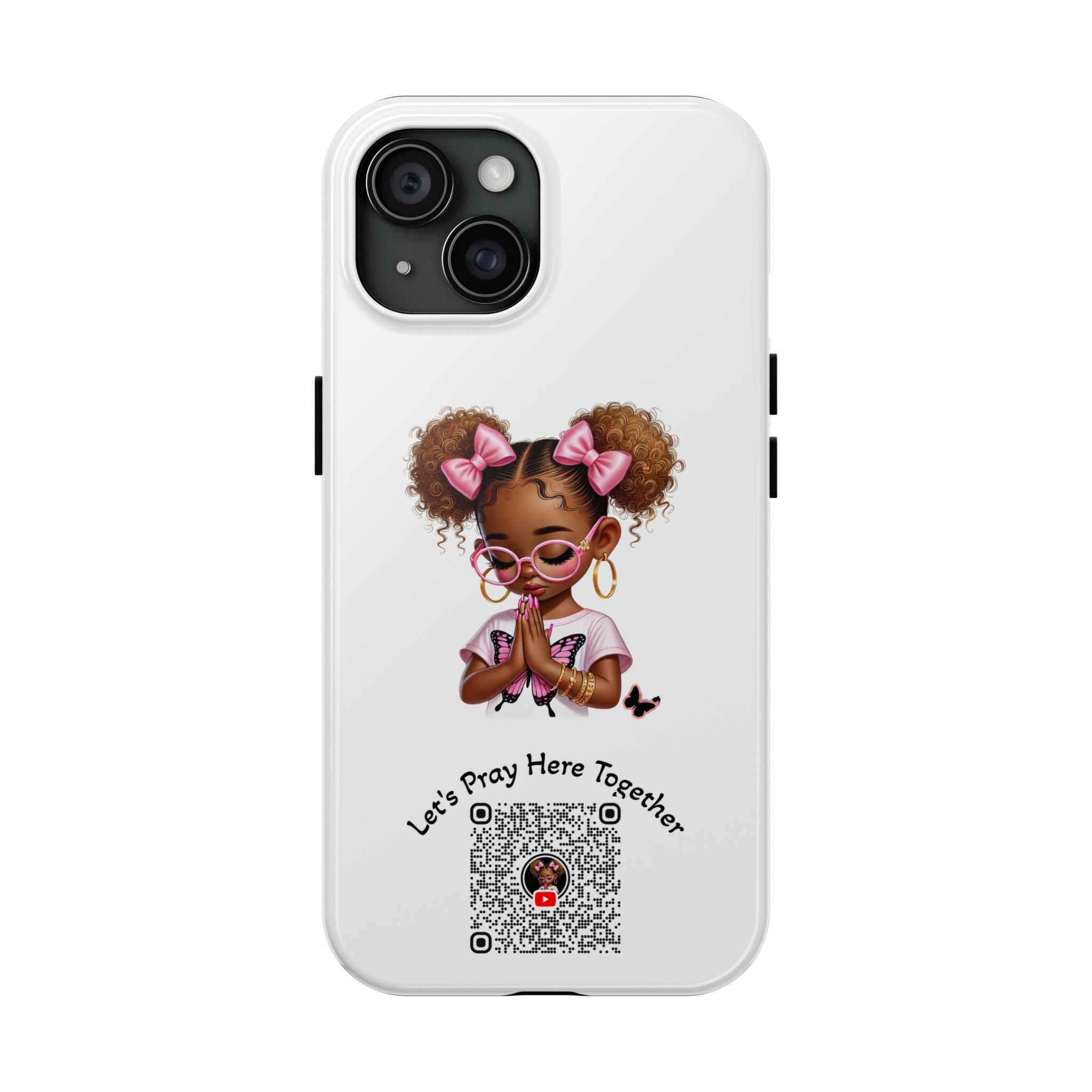 Cute Inspirational Phone Case, Tough Phone Cases, Personalized Gift, Butterfly Design, Kids & Teens, Empowerment Gifts