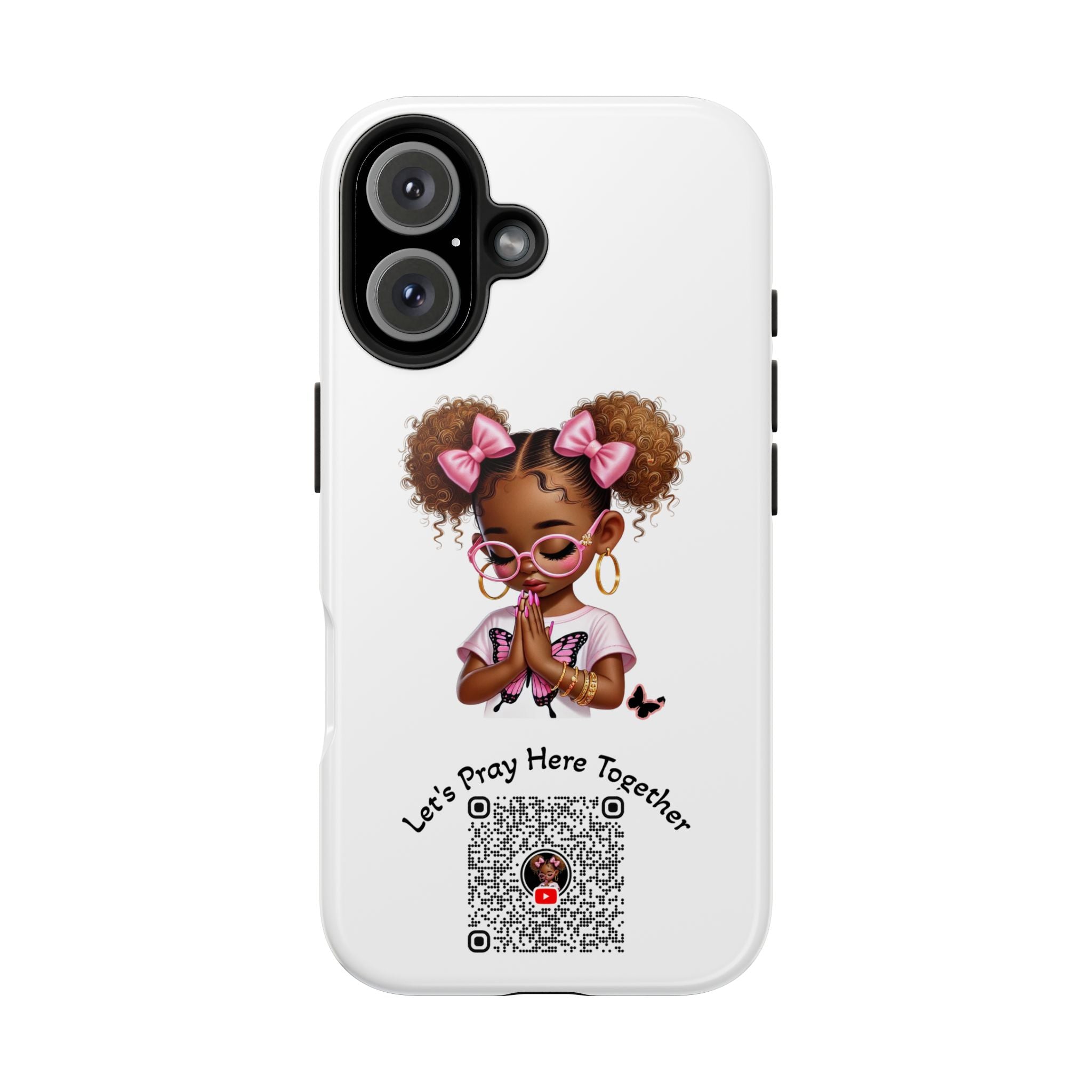 Cute Inspirational Phone Case, Tough Phone Cases, Personalized Gift, Butterfly Design, Kids & Teens, Empowerment Gifts