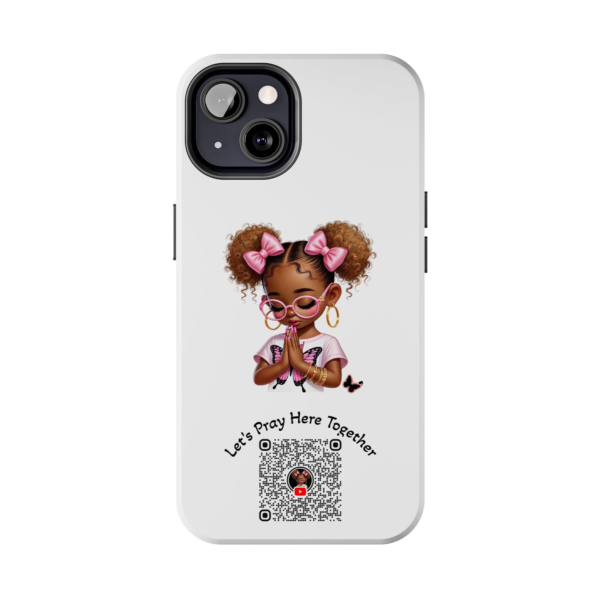 Cute Inspirational Phone Case, Tough Phone Cases, Personalized Gift, Butterfly Design, Kids & Teens, Empowerment Gifts