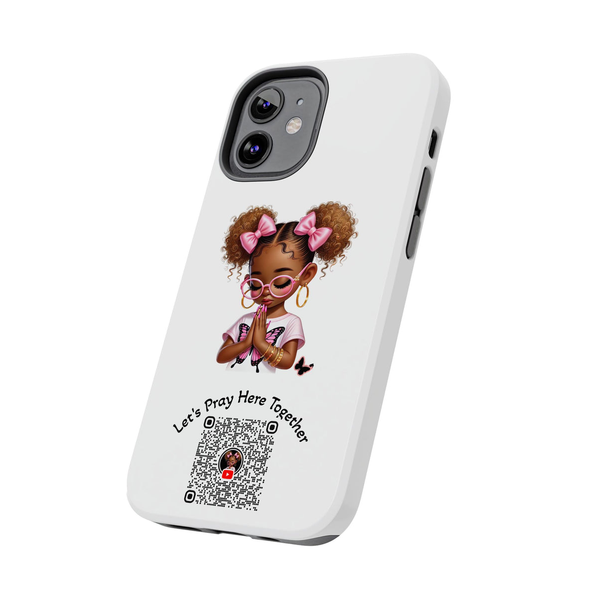 Cute Inspirational Phone Case, Tough Phone Cases, Personalized Gift, Butterfly Design, Kids & Teens, Empowerment Gifts