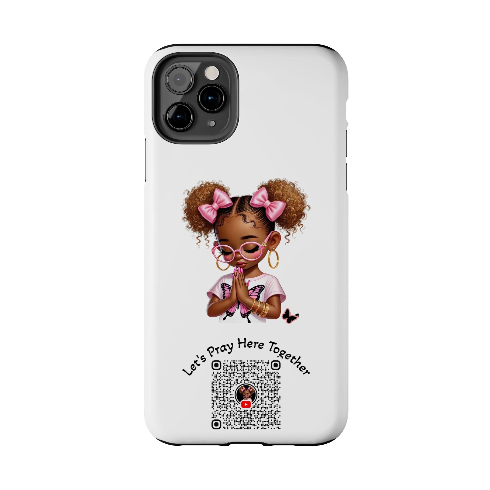 Cute Inspirational Phone Case, Tough Phone Cases, Personalized Gift, Butterfly Design, Kids & Teens, Empowerment Gifts