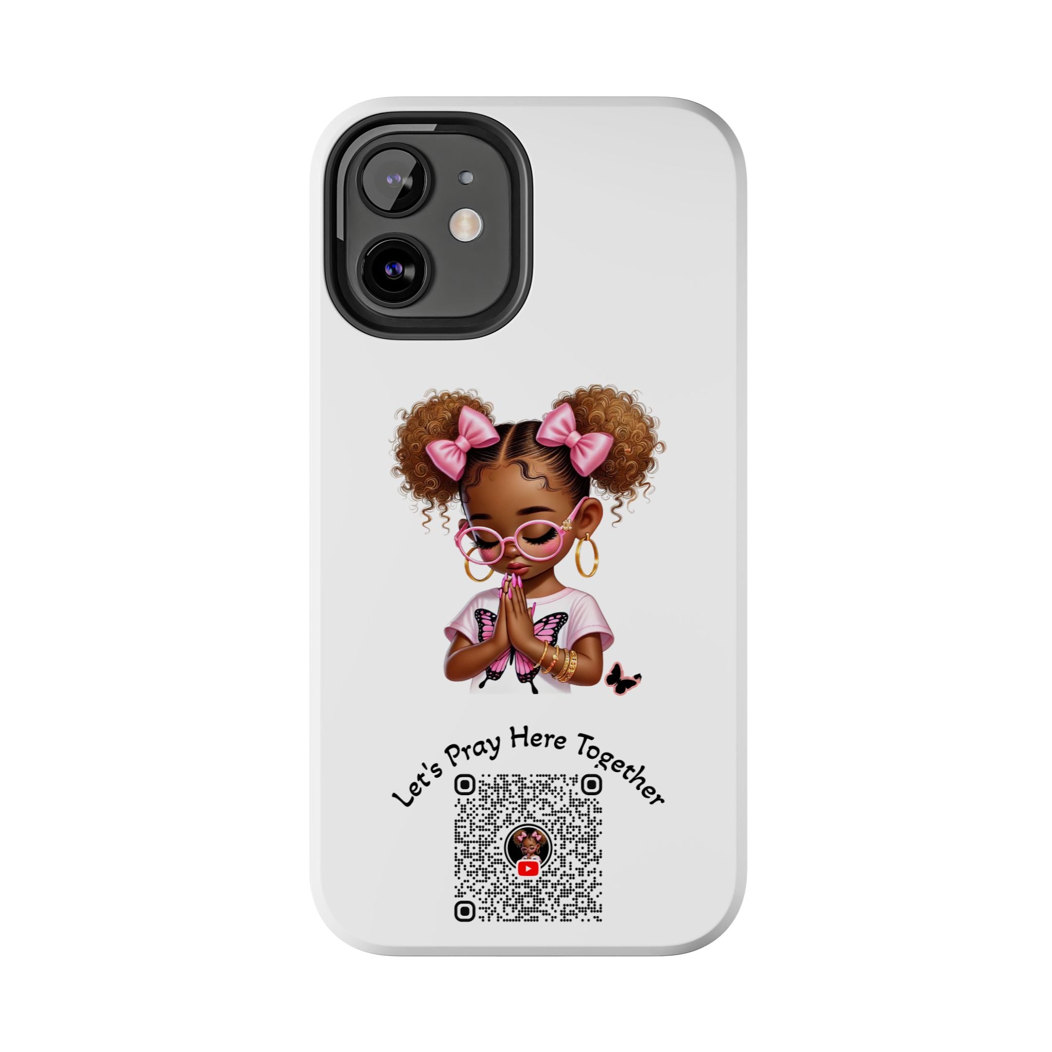 Cute Inspirational Phone Case, Tough Phone Cases, Personalized Gift, Butterfly Design, Kids & Teens, Empowerment Gifts