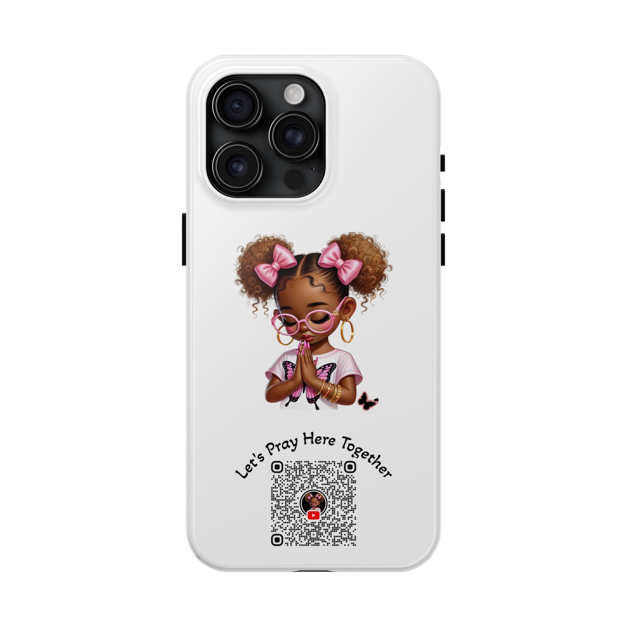 Cute Inspirational Phone Case, Tough Phone Cases, Personalized Gift, Butterfly Design, Kids & Teens, Empowerment Gifts