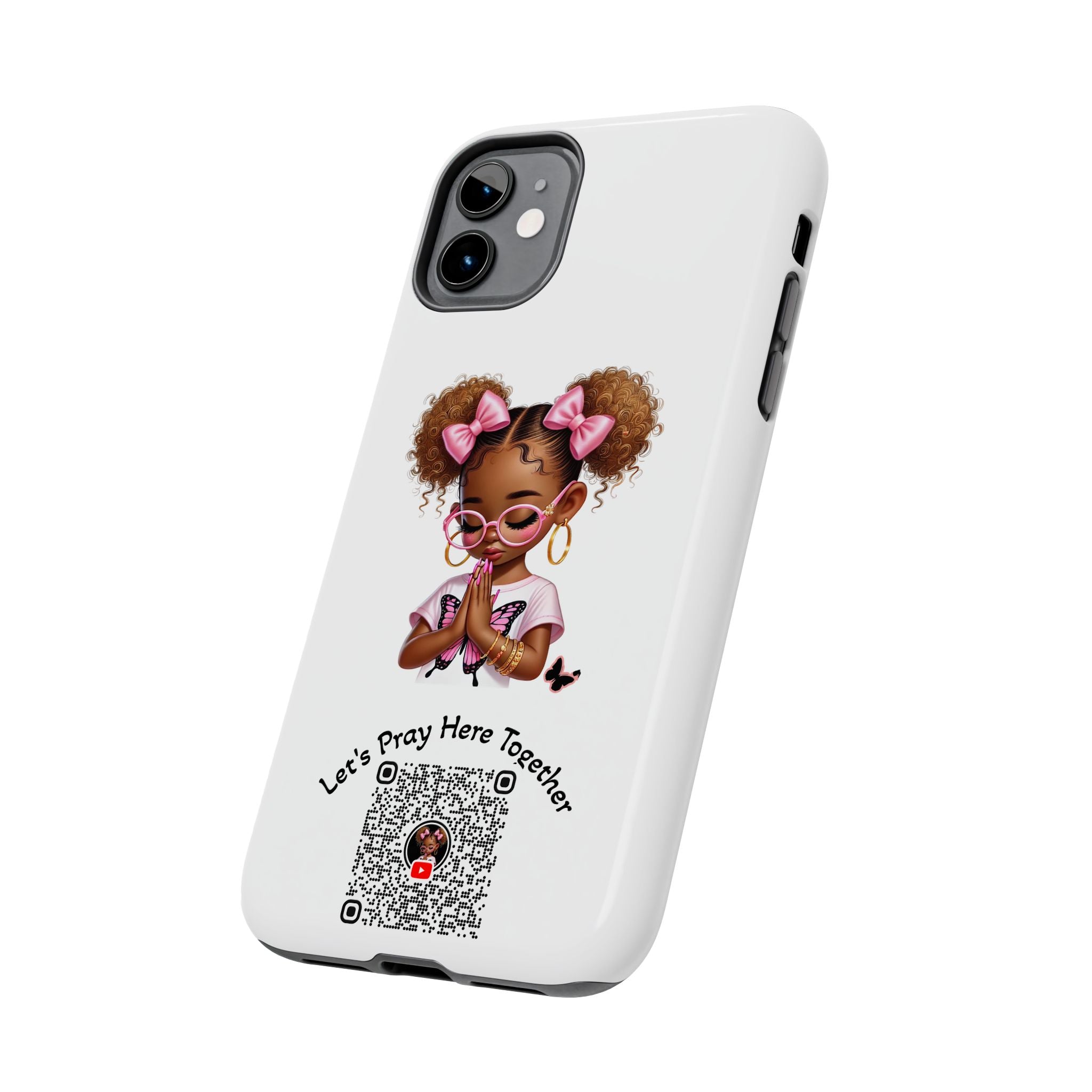 Cute Inspirational Phone Case, Tough Phone Cases, Personalized Gift, Butterfly Design, Kids & Teens, Empowerment Gifts
