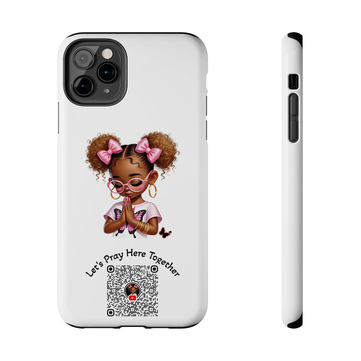 Cute Inspirational Phone Case, Tough Phone Cases, Personalized Gift, Butterfly Design, Kids & Teens, Empowerment Gifts