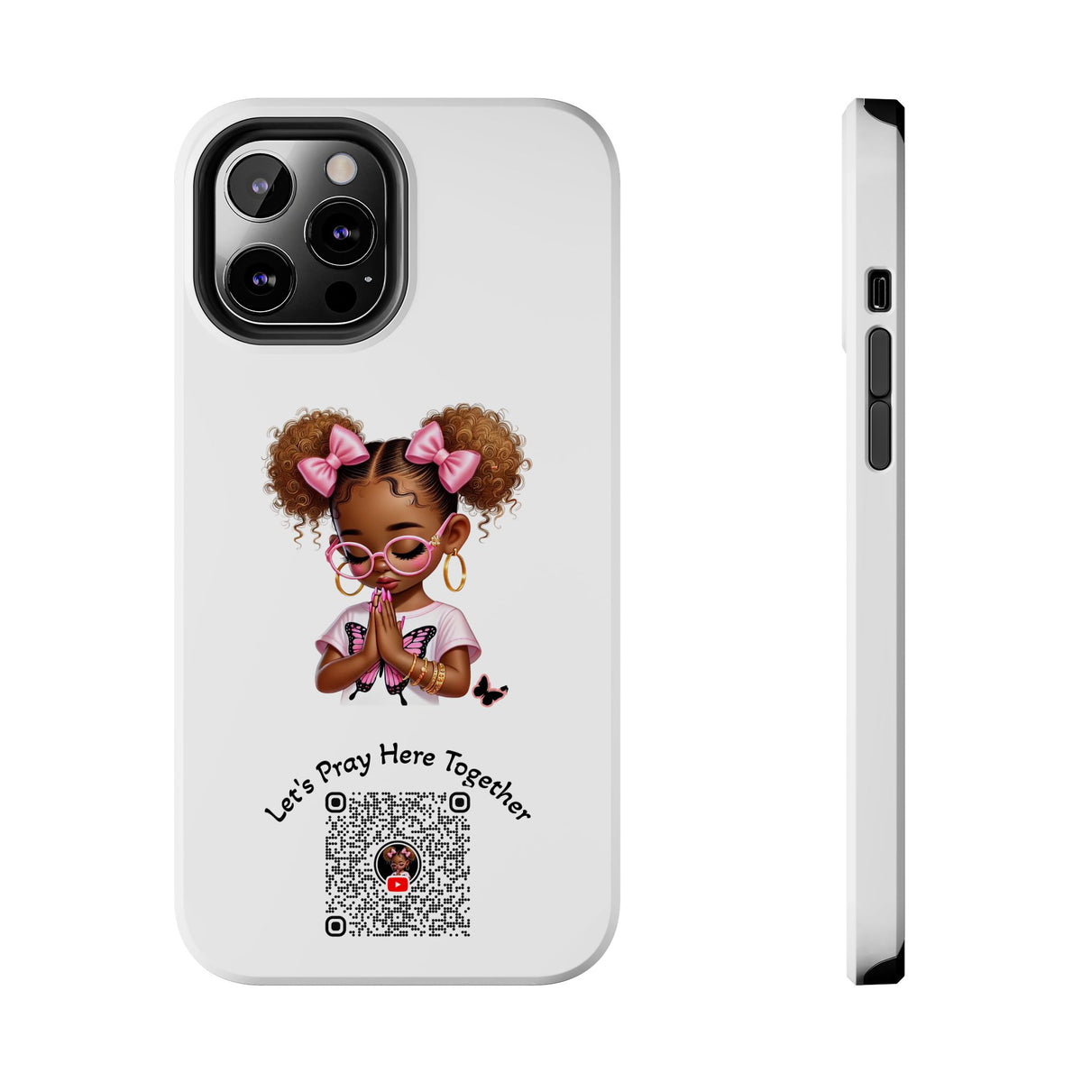 Cute Inspirational Phone Case, Tough Phone Cases, Personalized Gift, Butterfly Design, Kids & Teens, Empowerment Gifts