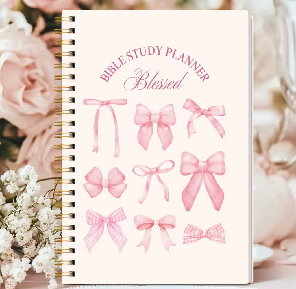 Christian Bible Study Journal, Spiral, Prayer Devotional Book, Scriptures Gift