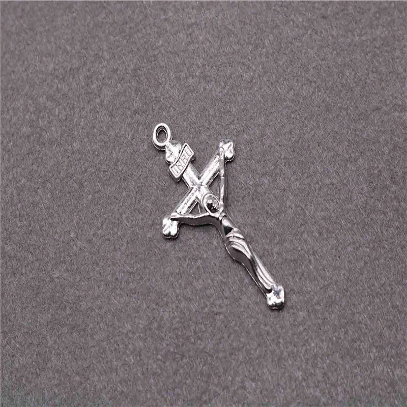 Catholic universal Jesus cross rosary beaded cross. Christian Jesus Classic Cross Universal Pendant 10 Pieces