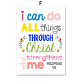 Kids Bible Verses Christian Church Scripture Wall Art Canvas Painting Nordic Poster And Print Pictures Child Room Home Decor