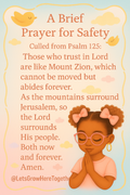 Printable: Prayer for Safety.
