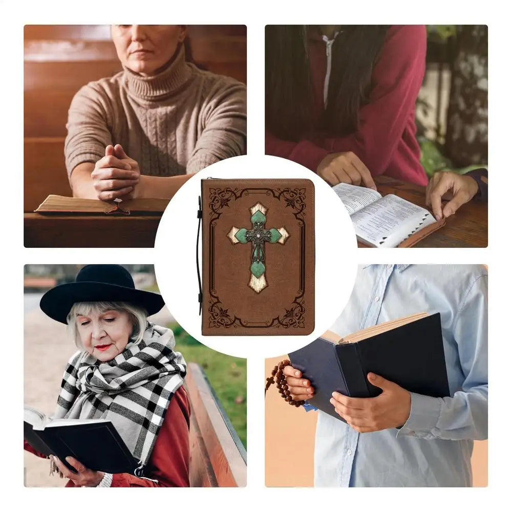 Bible Bags Creative Pattern Study Bible Cover With Handle Bible Book Cover For Scripture Study Bible Protector Bible Tote Bag