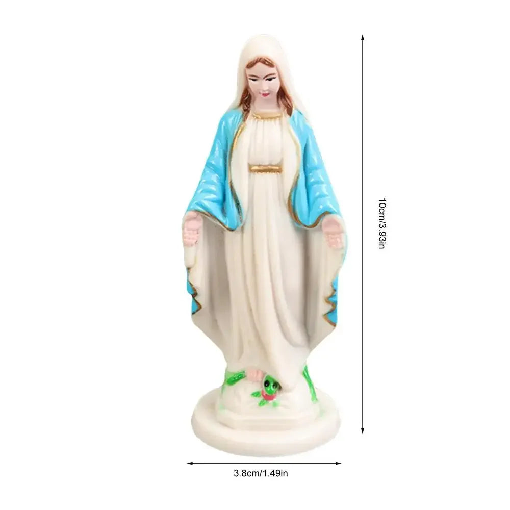 Virgin Mary Plastic Statue Handmade Catholic Virgin Mary Statue Christmas Home Decoration Christmas Gifts