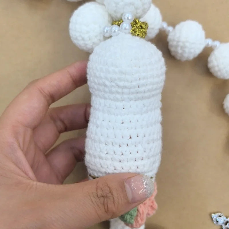 Handmade Rosary Pray Virgin Mary With crochet flower and cross dolls Useful gift for religious person Christmas Gift