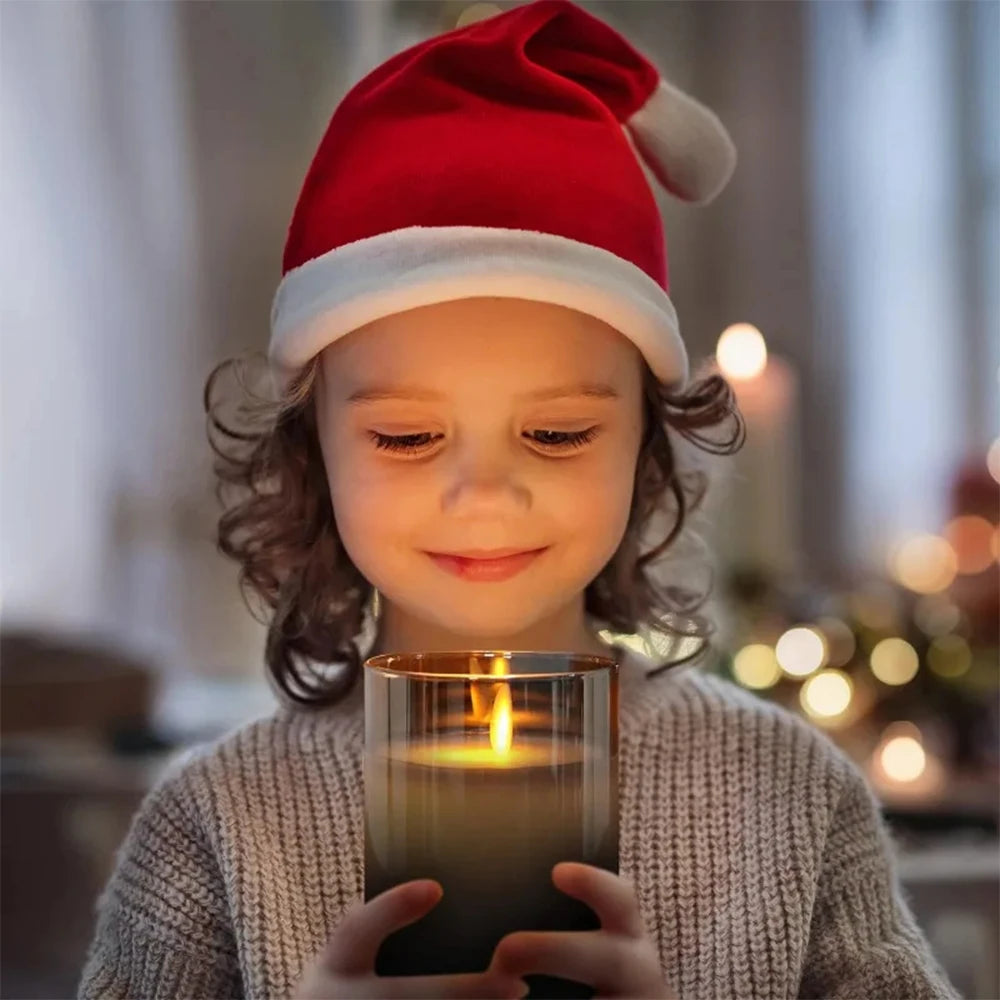 LED lights electronic candles LED candle decorations acrylic candles complete set of remote control timers Christmas and wedding
