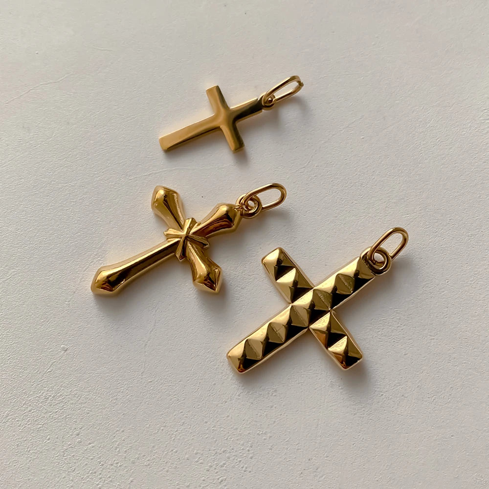 eMancoStainless Steel Cross Charm Pendants For Bracelet Necklace Jewelry Accessories Diy Jewelry Making 48 Hours Shipping