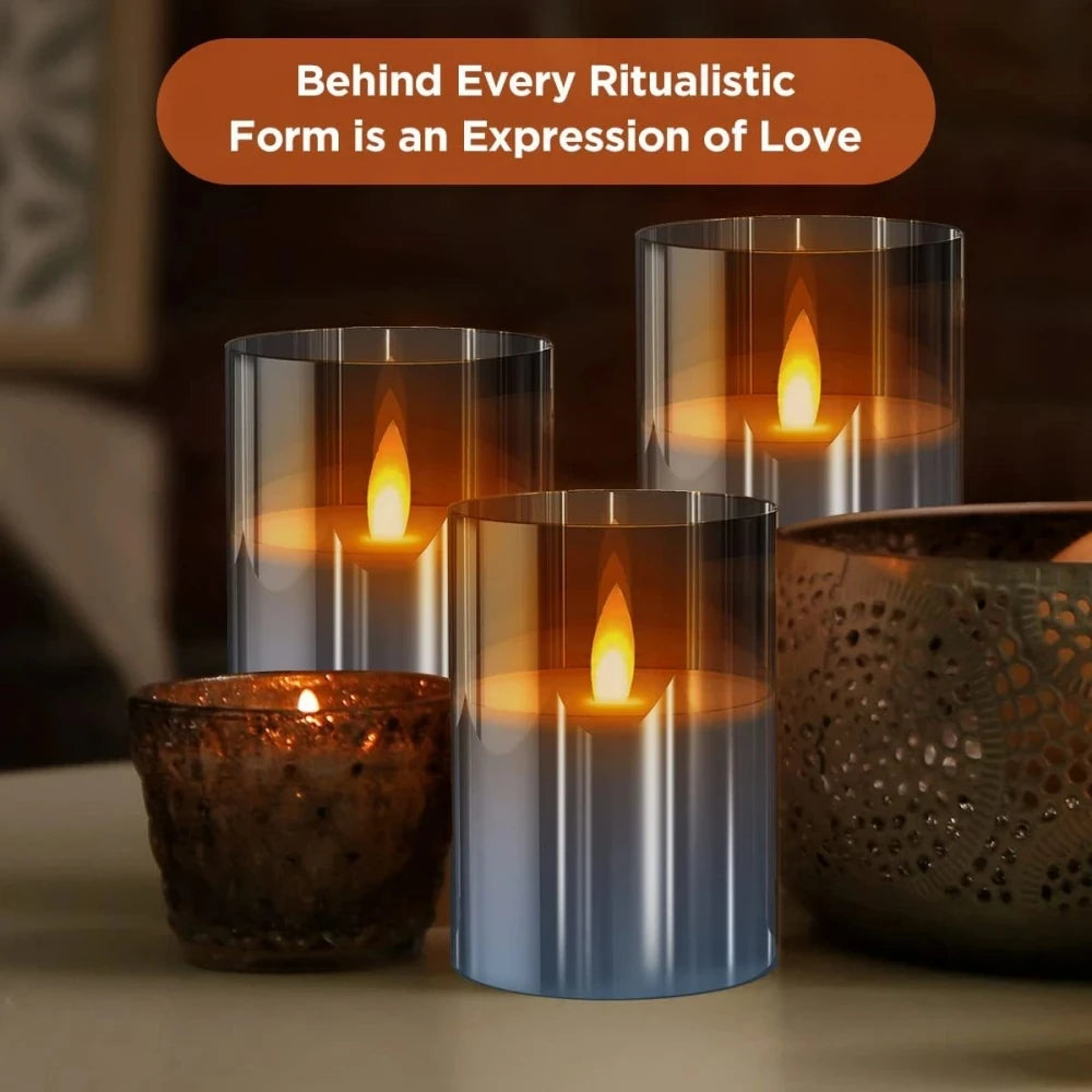 LED lights electronic candles LED candle decorations acrylic candles complete set of remote control timers Christmas and wedding