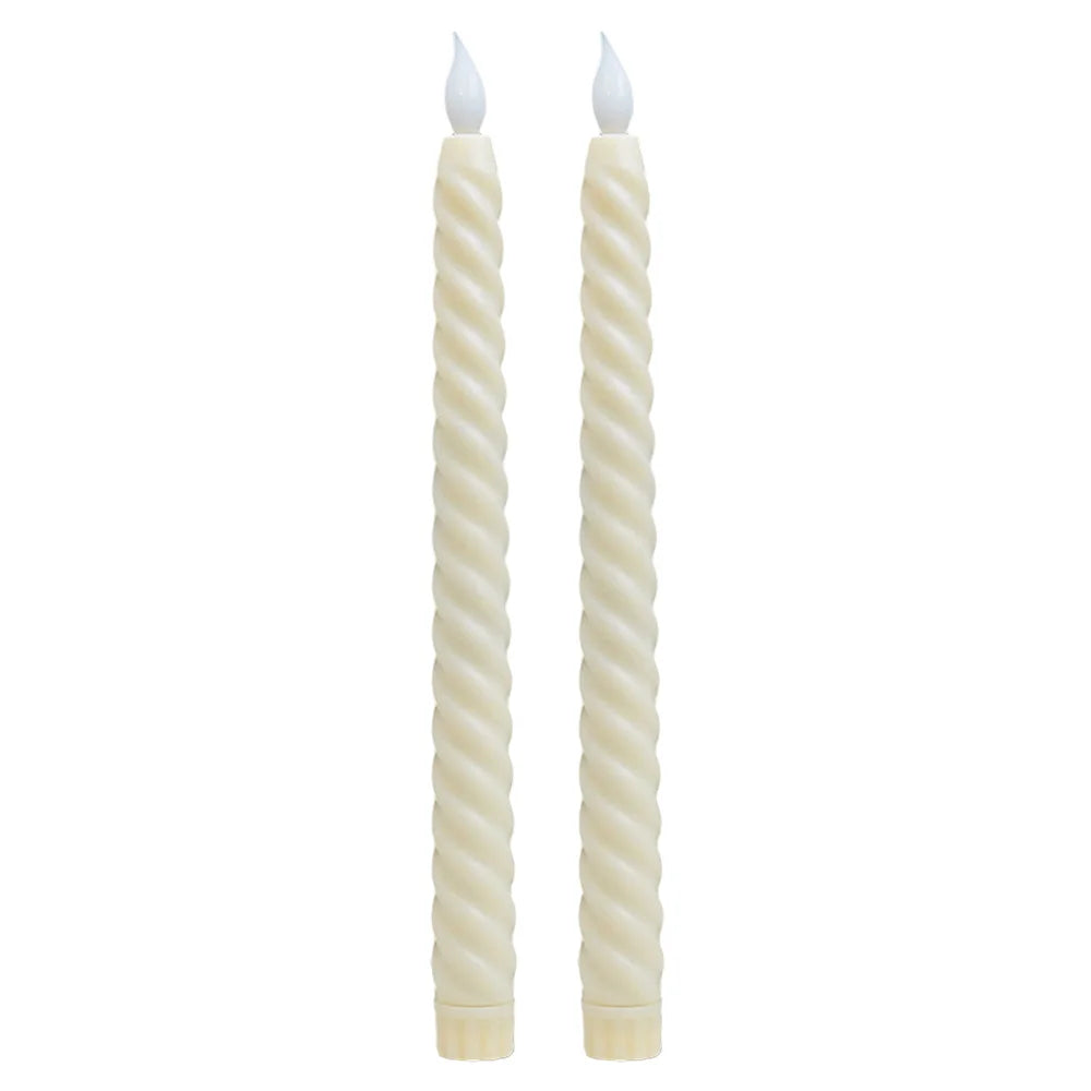 LED Flameless Taper Candles Lights Window Decorative Christmas Candles Lamp Electric Long Candles 3D-Wick Flameless Candlesticks