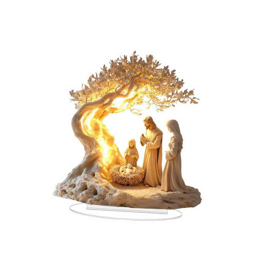 Jesus Birth Figurine Christmas Statue Artwork Collection Ornament for Living
