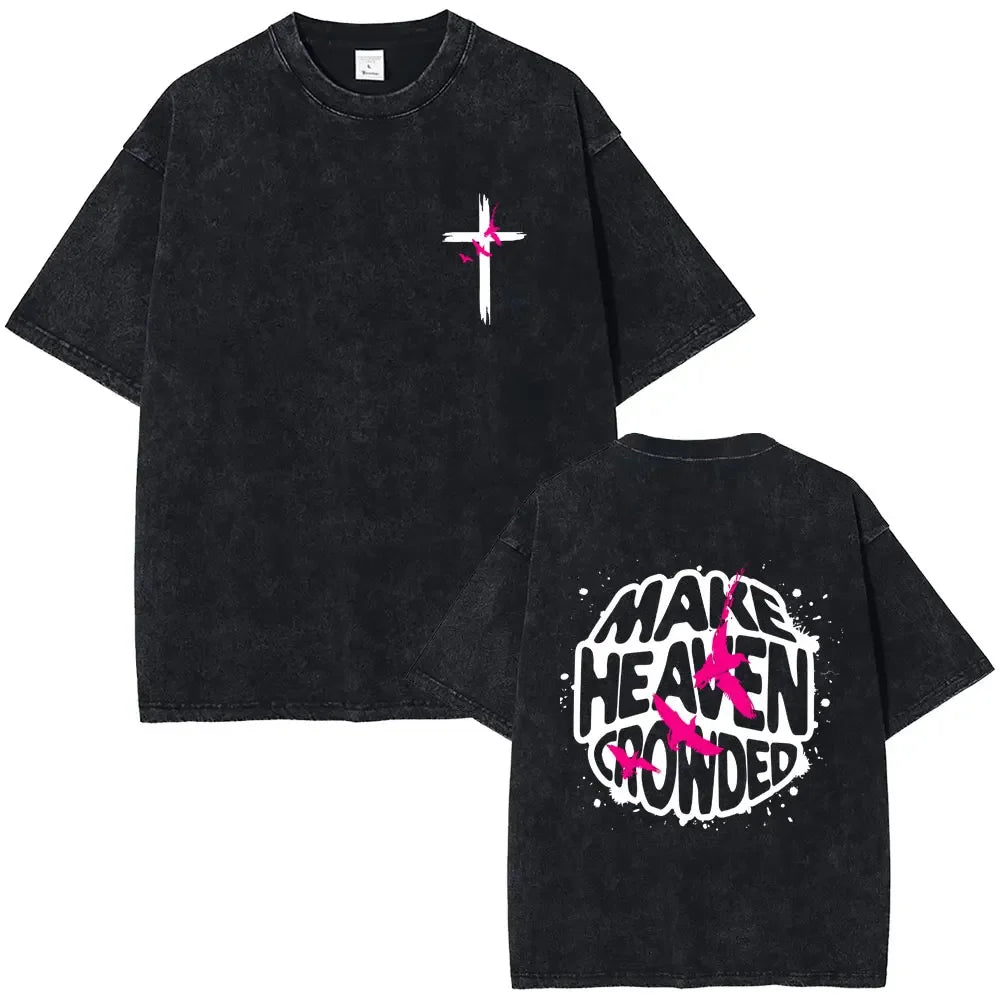 2026 Spring summer Vintage Christian Jesus Blessing From God Graphic T-shirt Men Women Clothing Fashion Casual  Crewneck T Shirt