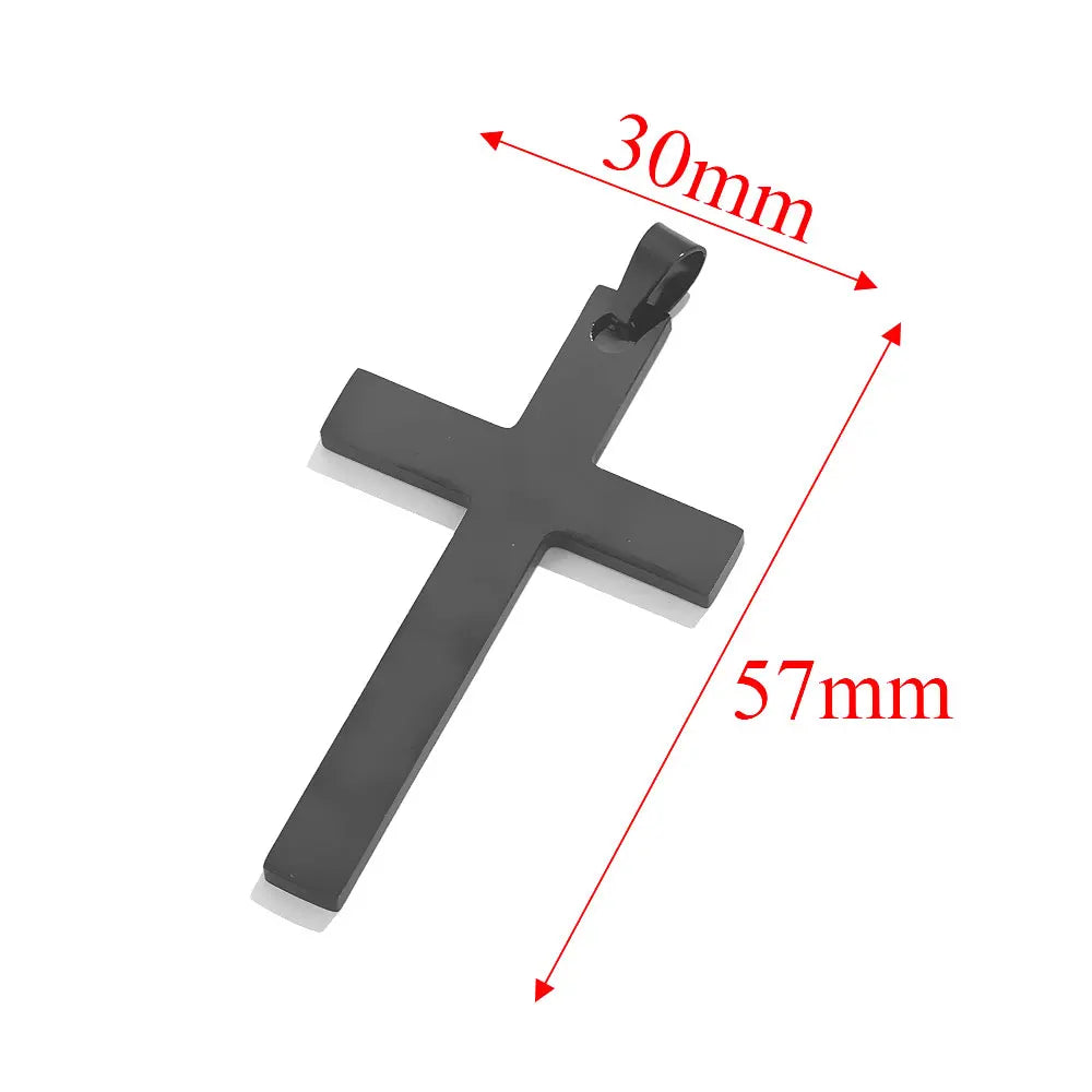 5pcs Stainless Steel Large Cross Charms For Jewelry Makings DIY Cross Necklace Pendants Jewelry Finding Religious Amulet Pendant
