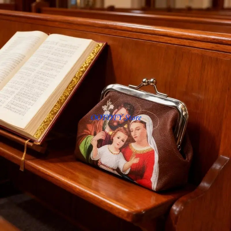 367A Rosary Prayer Bag Rosary Pouches Religious Jewelry Storage Box for Prayer Beads Portable Headphone Bag Coin Purses