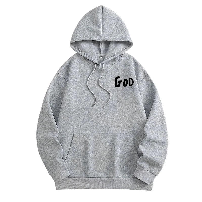 2025 Hot Sale Christian God Printed Hoodie for Men High Quality Hooded Long Sleeved Top All Season Daily Casual Fashion Pullover
