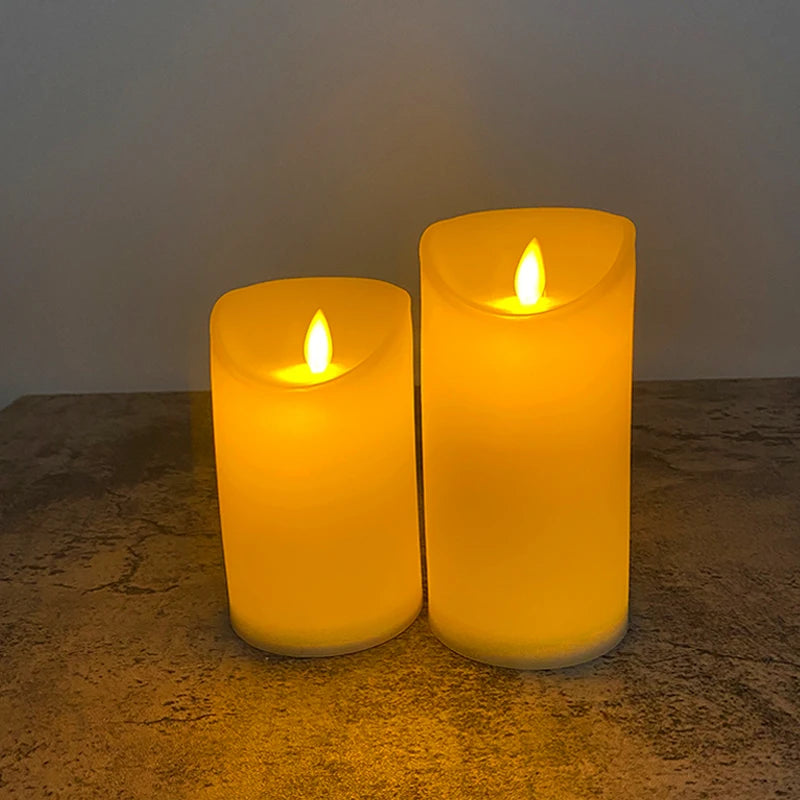 Flameless LED Candle Warm glowing decorative electric candles Home Christmas decorative candles for Ramadan Eid Xmas Party Decor
