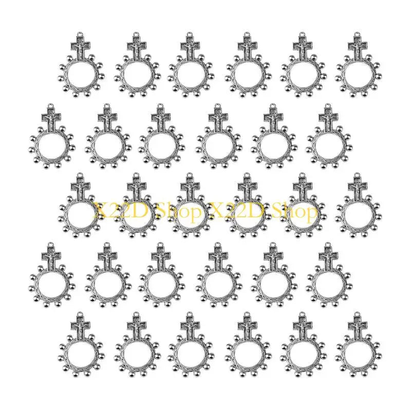 X22D Religious Finger Rosary Rings,30Piece for Worship& Gifting For Baptisms Gift