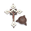 Gold Catholic INRI Budded Wall Crosses Christian Latin Cross Fleuree Prayer Church Decor Hanging Crucifix