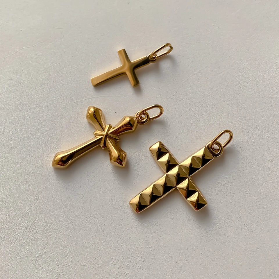 eMancoStainless Steel Cross Charm Pendants For Bracelet Necklace Jewelry Accessories Diy Jewelry Making 48 Hours Shipping