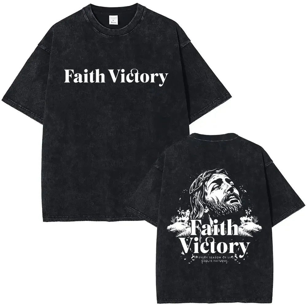 2026 Spring summer Vintage Christian Jesus Blessing From God Graphic T-shirt Men Women Clothing Fashion Casual  Crewneck T Shirt